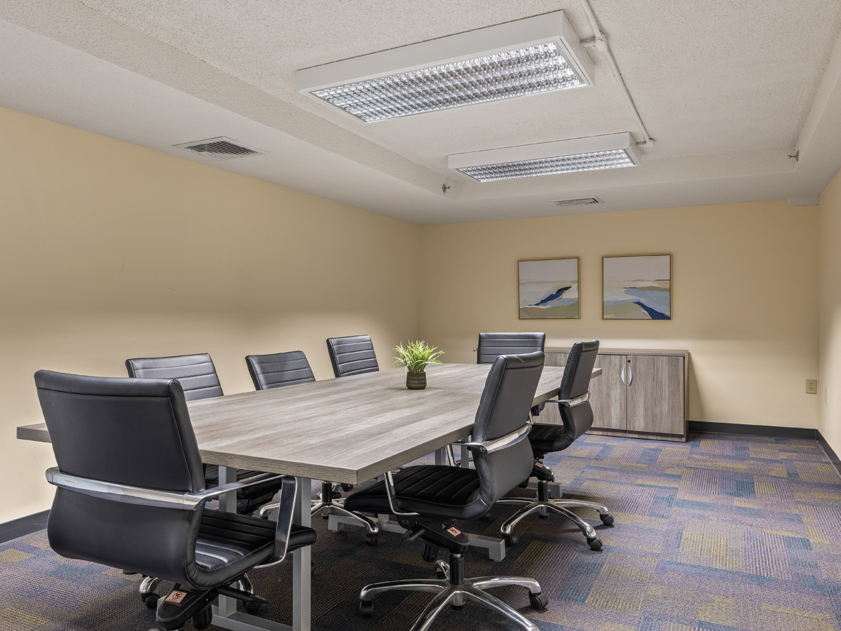 conference room with long table and chairs