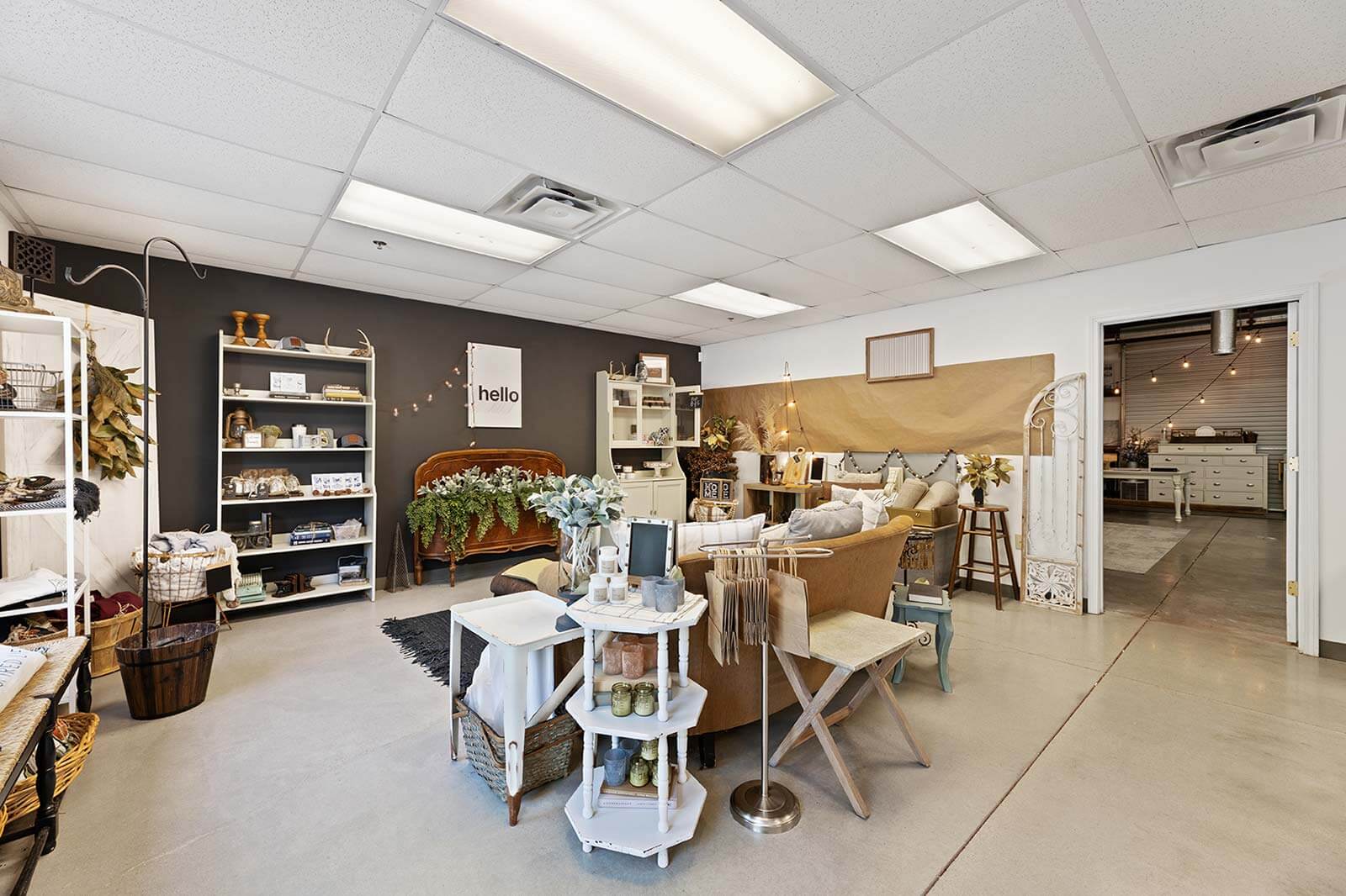 Interior of a craft retail space