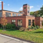 industrial-looking building with brick facade