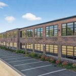 industrial looking building with brick facade